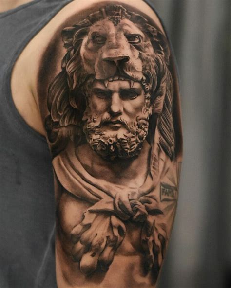 Tattoos of hercules - Jan 13, 2024 · A Heracles (or Hercules) tattoo can symbolize various things, often drawing from the attributes and stories associated with the mythological hero. Some of the common meanings include: Strength and Power: Heracles is best known for his incredible strength. 